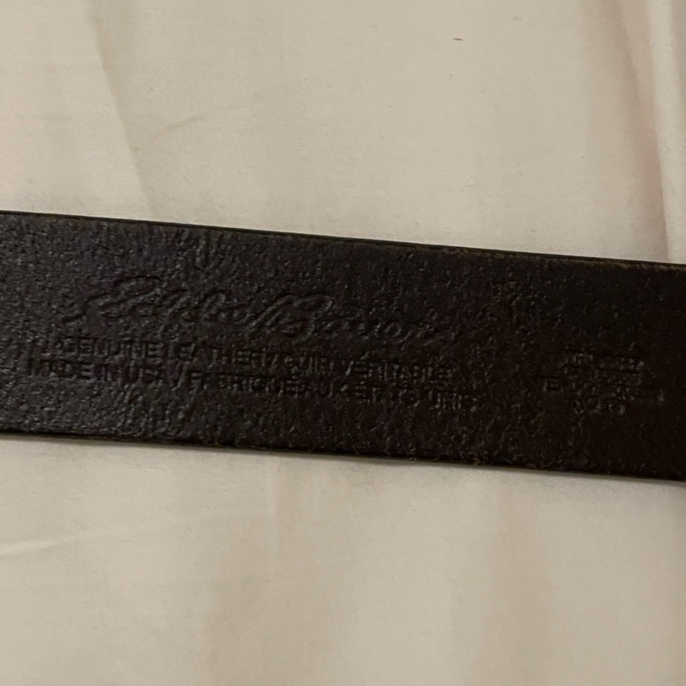 Men's Eddie Bauer Brown Leather Belt - Size 36 - Picture 3 of 5